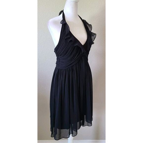 Boston Proper Womens Halter Neck Babydoll Dress Size 6 Whimsigoth Y2K Black‎ - Picture 3 of 10